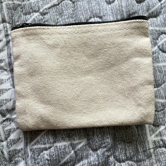 NWOT M Canvas Zip Bag – Minimal & Stylish! 5” width x 3.5” length - Picture 2 of 2